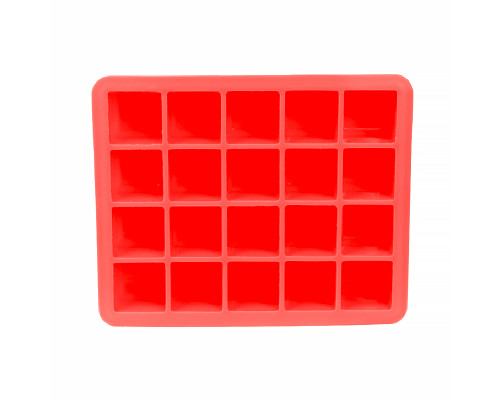 Силиконовая форма для льда CUMENSS AI-820 Cube 20 Red