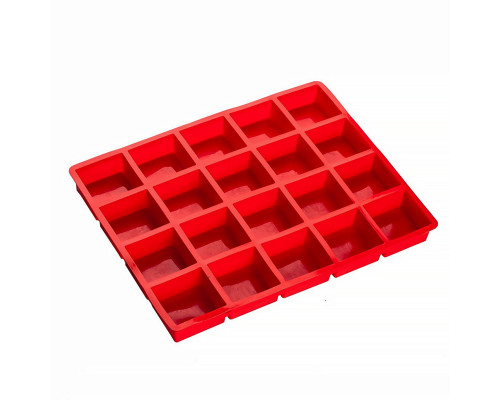 Силиконовая форма для льда CUMENSS AI-820 Cube 20 Red