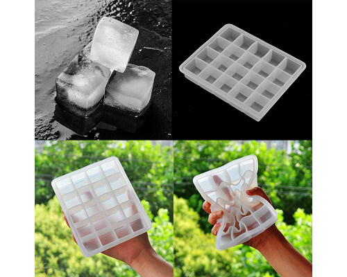Силиконовая форма для льда CUMENSS AI-820 Cube 20 White