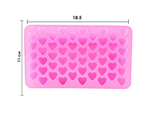 Силиконовая форма для льда CUMENSS Сердце Pink