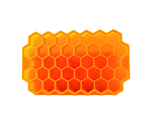 Силиконовая форма для льда CUMENSS Соты Orange
