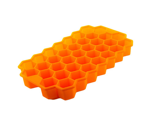 Силиконовая форма для льда CUMENSS Соты Orange