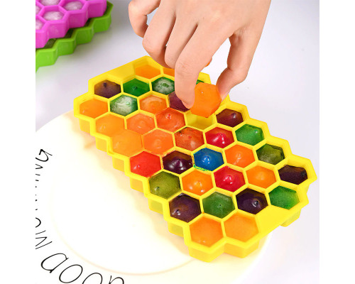 Силиконовая форма для льда CUMENSS Соты Yellow