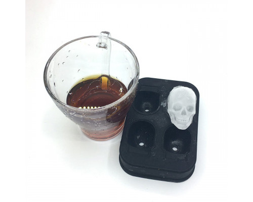 Силиконовая форма для льда CUMENSS Череп Black