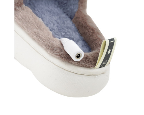 Домашние комнатные тапочки с подогревом A-232 USB c крыльями Beige