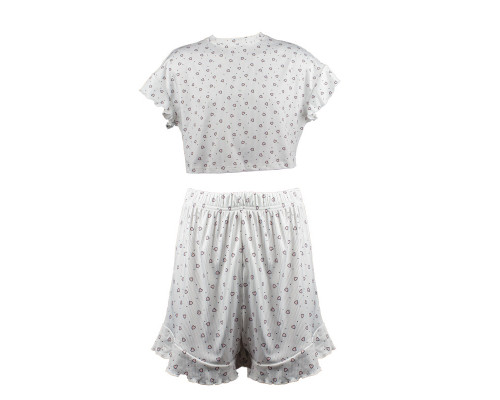 Женский комплект для дома и сна SM240426DHX6 футболка и шорты женская пижама белая с сердечками XL