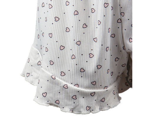 Женский комплект для дома и сна SM240426DHX6 футболка и шорты женская пижама белая с сердечками XL