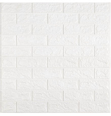 3D панель самоклеющаяся кирпич 690х780х5мм Белый Матовый (001-5M) SW-00000587