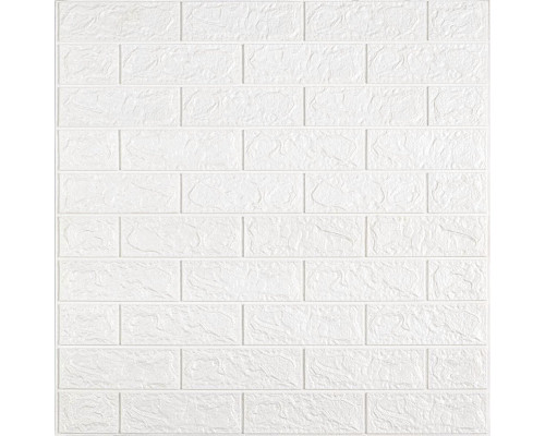 3D панель самоклеющаяся кирпич 690х780х5мм Белый Матовый (001-5M) SW-00000587