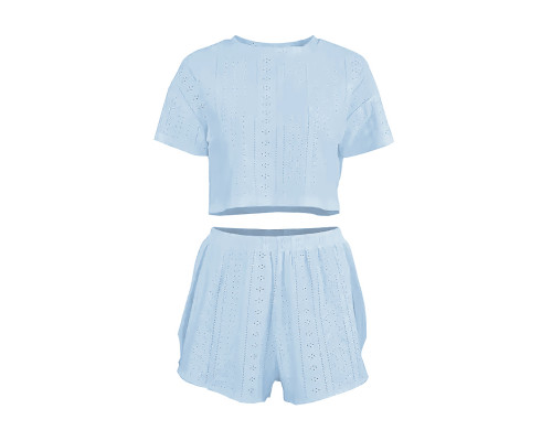 Женский комплект для дома и сна SM24107A футболка и шорты женская пижама Blue XL