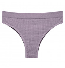 Женские бесшовные трусики бразилианы в рубчик A02# Лиловый M