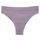 Женские бесшовные трусики бразилианы в рубчик A02# Лиловый XL