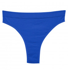 Женские бесшовные трусики стринги в рубчик A66# Синий L