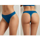 Женские бесшовные трусики стринги в рубчик A66# Туркус L