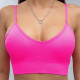 Топ женский в рубчик 08WX# с нерегулируемыми брителями съемные чашечки Розовый электрик L 80 ABC