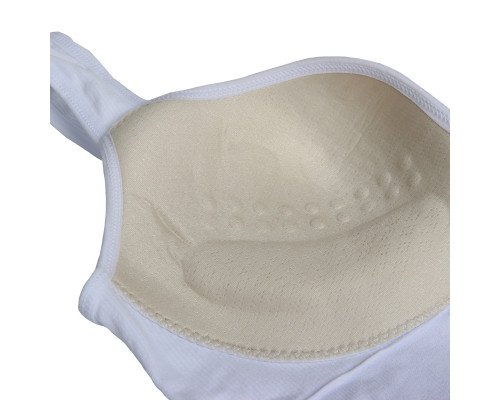 Женский 3D топ 2765# с моделирующим эфектом пушап с глубоким декольте удлиненный Белый L