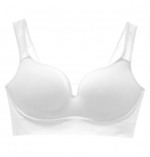 Женский 3D топ 839#U с моделирующим эфектом пушап с глубоким декольте Белый M