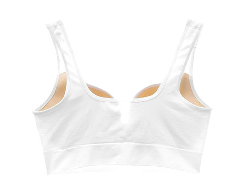 Женский 3D топ 839#U с моделирующим эфектом пушап с глубоким декольте Белый M