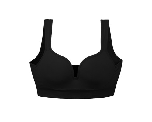 Женский 3D топ 839#U с моделирующим эфектом пушап с глубоким декольте Черный M