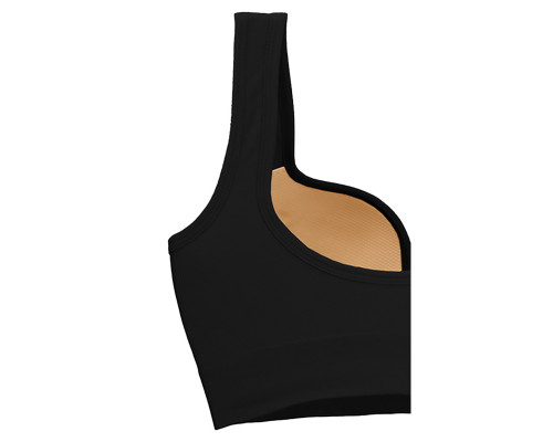 Женский 3D топ 839#U с моделирующим эфектом пушап с глубоким декольте Черный M