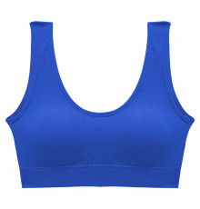 Топ женский в рубчик B01# с не регулируемыми бретелями Синий L 80 ABC