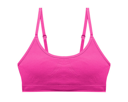 Топ женский в рубчик B02# с регулируемыми брителями Розовый электрик L 80 ABC