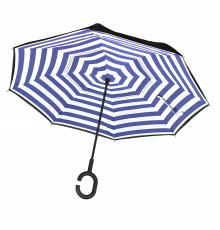 Зонт наоборот Up-Brella Сине-белые полосы