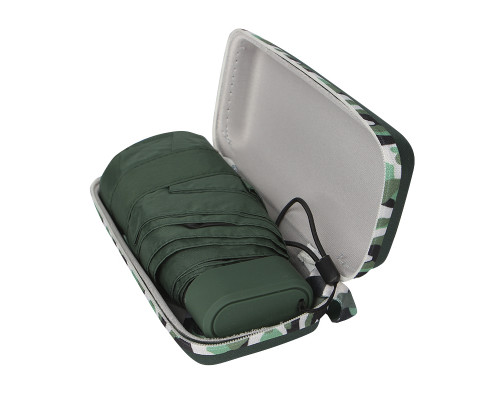 Мини-зонт 191T карманный с чехлом капсулой Dark Green