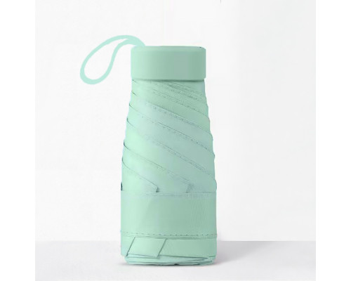 Мини-зонт 191T карманный с чехлом капсулой Turquoise