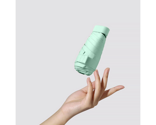 Мини-зонт 191T карманный с чехлом капсулой Turquoise