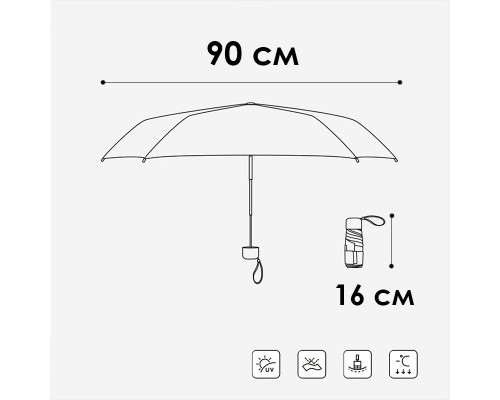 Мини-зонт 191T карманный с чехлом капсулой Turquoise