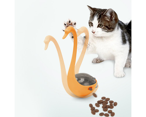 Игрушка кормушка DT-1223 Лебедь 8,5*8*17,5 см с инфракрасным светом Orange