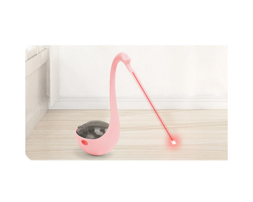 Игрушка кормушка DT-1223 Лебедь 8,5*8*17,5 см с инфракрасным светом Pink