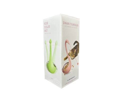 Игрушка кормушка DT-1223 Лебедь 8,5*8*17,5 см с инфракрасным светом White