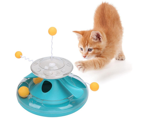 Игрушка для кошек DT312 игровой комплекс с шариками Mint Green