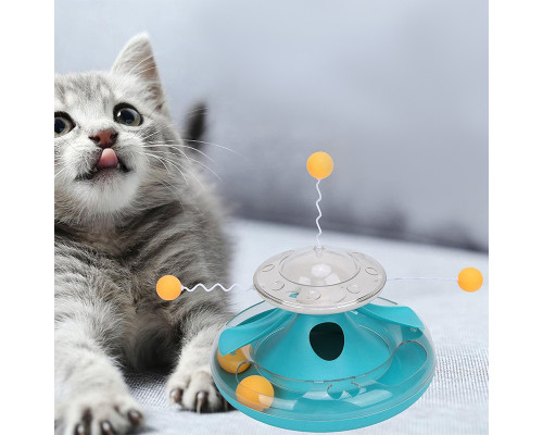 Игрушка для кошек DT312 игровой комплекс с шариками Mint Green