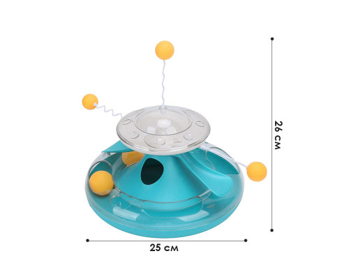 Игрушка для кошек DT312 игровой комплекс с шариками Mint Green