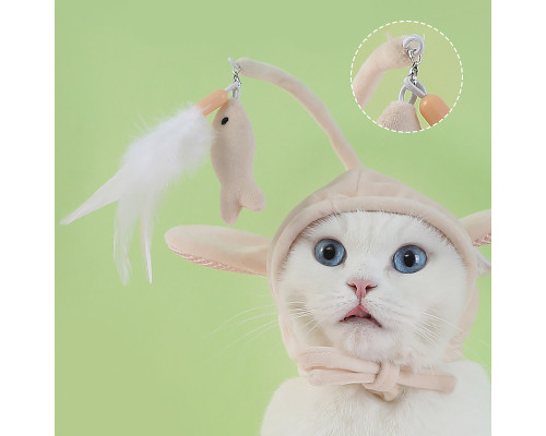 Игрушка шапочка дразнилка DT-569 для кошек Pink Rabbit