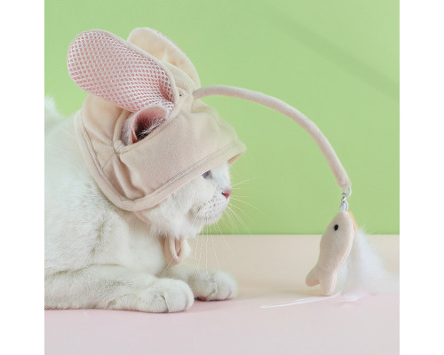 Игрушка шапочка дразнилка DT-569 для кошек Pink Rabbit