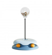 Интерактивная игрушка-кормушка для котов и кошек DT992 дразнилка с дозатором лакомств мячи Blue