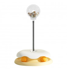 Интерактивная игрушка-кормушка для котов и кошек DT992 дразнилка с дозатором лакомств мячи Yellow