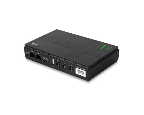 ИБП Andes DC1018P для WI-Fi роутера 5V 9V 12V 10400mAh с защитой от короткого замыкания Black