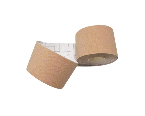 Тейп для подъема поддержки бюста лента для подтяжки формирования груди кинезио телесный Бежевый 7,5 см * 5 м