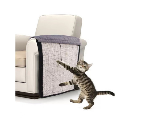 Коврик-дряпка для кота SY-2023-1206 на диван защита от царапин Gray 71*30*1 см