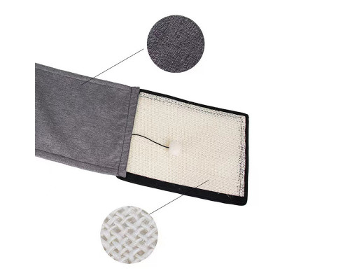 Коврик-дряпка для кота SY-2023-1206 на диван защита от царапин Gray 71*30*1 см