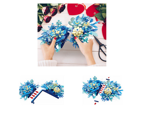 3D конструктор набор строительных блоков JIE-STAR 9045 Dried Flower Decoration 917 деталей пластиковый