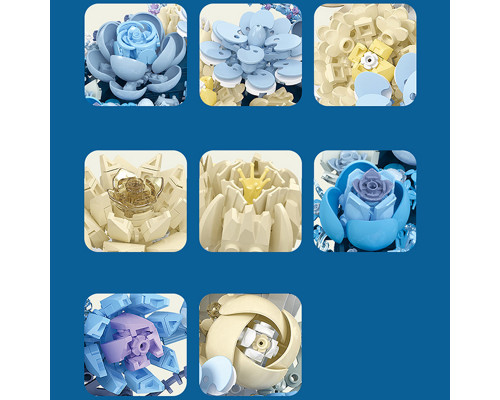 3D конструктор набор строительных блоков JIE-STAR 9094 Moon Flower 590 деталей пластиковый