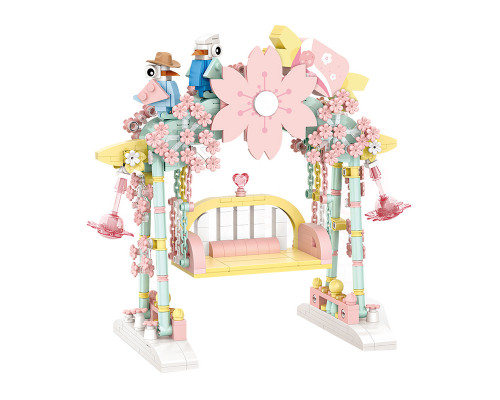 3D конструктор набор строительных блоков LOZ 1126 цветочные качели 626 деталей пластиковый