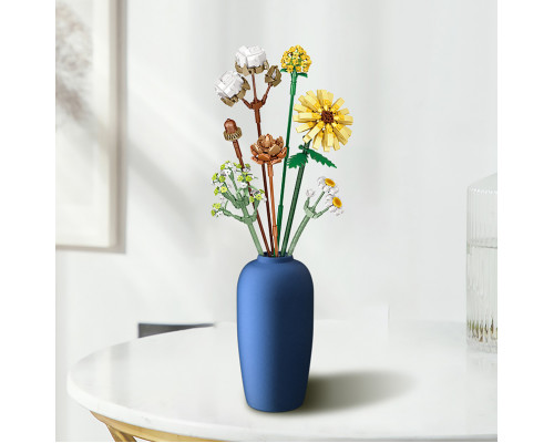 3D конструктор набор строительных блоков LOZ 1670 гербера ромашка гипсофила 646 деталей пластиковый