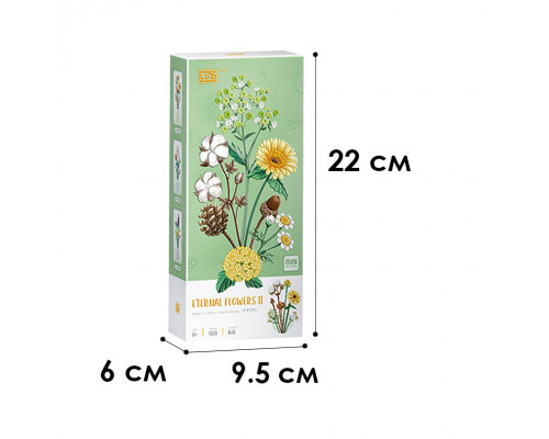 3D конструктор набор строительных блоков LOZ 1670 гербера ромашка гипсофила 646 деталей пластиковый